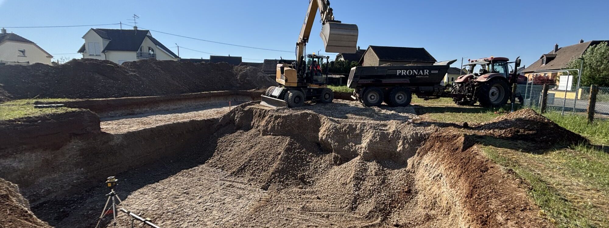 R&eacute;alisation d&rsquo;un terrassement pour maison avec cave et vide sanitaire &agrave; Hirtzfelden, &agrave; proximit&eacute; de Meyenheim Riedisheim