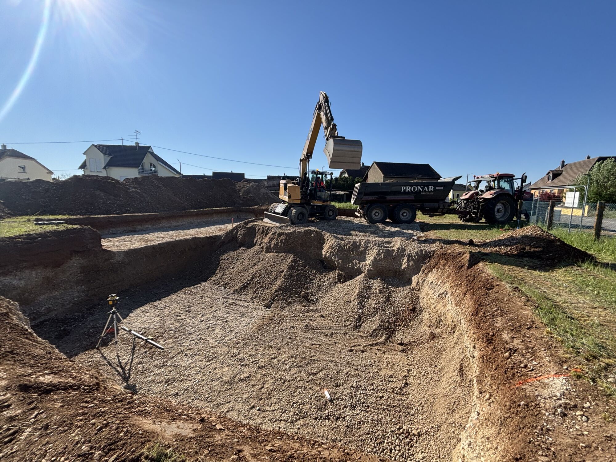 R&eacute;alisation d&rsquo;un terrassement pour maison avec cave et vide sanitaire &agrave; Hirtzfelden, &agrave; proximit&eacute; de Meyenheim Riedisheim